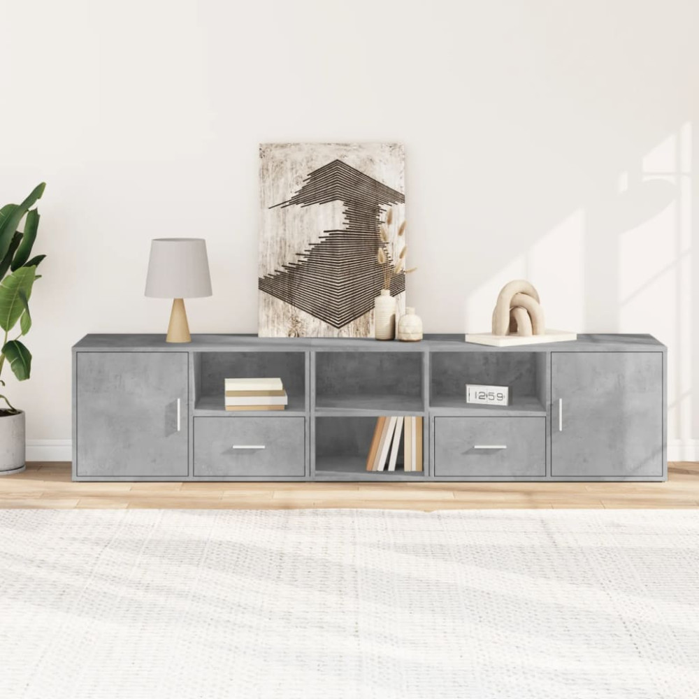 Produktbild för Hörnskåp betonggrå 200x40x45 cm konstruerat trä