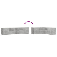 Produktbild för Hörnskåp betonggrå 200x40x45 cm konstruerat trä