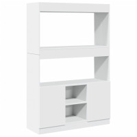 Produktbild för Högskåp vit 92x33x140 cm konstruerat trä
