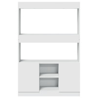 Produktbild för Högskåp vit 92x33x140 cm konstruerat trä