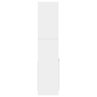 Produktbild för Högskåp vit 92x33x140 cm konstruerat trä