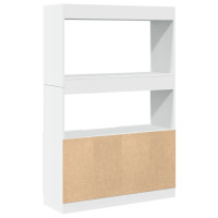 Produktbild för Högskåp vit 92x33x140 cm konstruerat trä