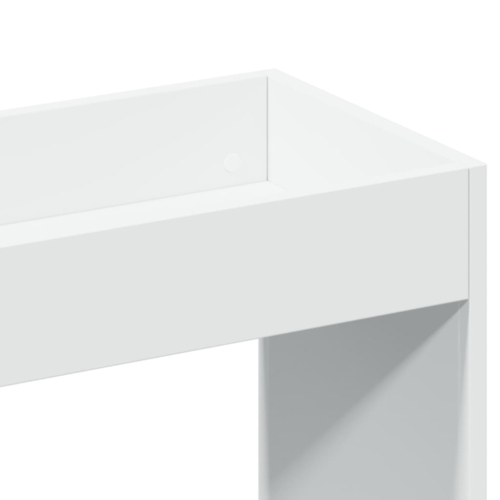 Produktbild för Högskåp vit 92x33x140 cm konstruerat trä
