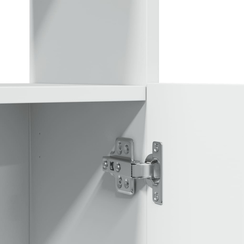Produktbild för Högskåp vit 92x33x140 cm konstruerat trä