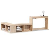 Produktbild för Sängbord med skrivbord 232x122x75 cm massivt trä furu