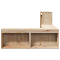 Produktbild för Sängbord med skrivbord 232x122x75 cm massivt trä furu