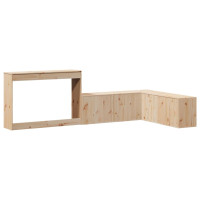 Produktbild för Sängbord med skrivbord 232x122x75 cm massivt trä furu
