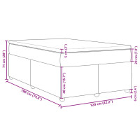 Produktbild för Ramsäng med madrass blå 120x190 cm tyg