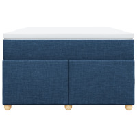Produktbild för Ramsäng med madrass blå 120x190 cm tyg