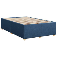 Produktbild för Ramsäng med madrass blå 120x190 cm tyg