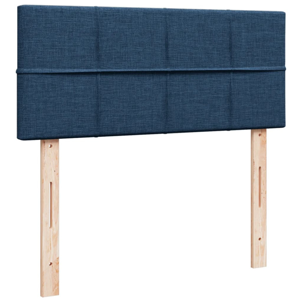 Produktbild för Ramsäng med madrass blå 120x190 cm tyg