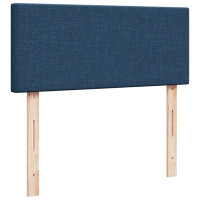 Produktbild för Ramsäng med madrass blå 120x190 cm tyg
