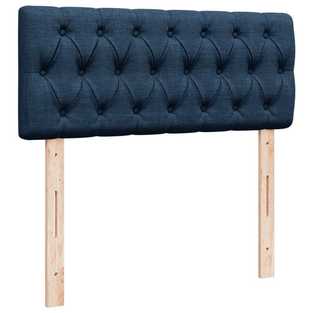 Produktbild för Ramsäng med madrass blå 120x190 cm tyg