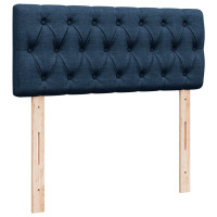 Produktbild för Ramsäng med madrass blå 120x190 cm tyg