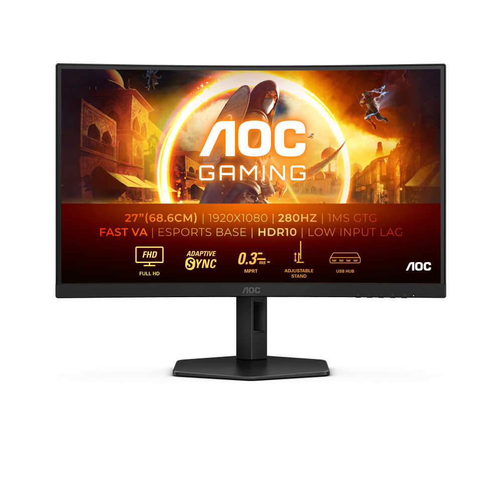 Produktbild för AOC Gaming C27G4ZXU - LED-skärm - böjd - Full HD (1080p) - 27" - HDR