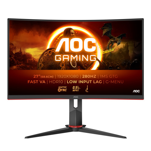 AOC AOC G2 C27G2Z3/BK platta pc-skärmar 68,6 cm (27") 1920 x 1080 pixlar Full HD LED Svart, Röd