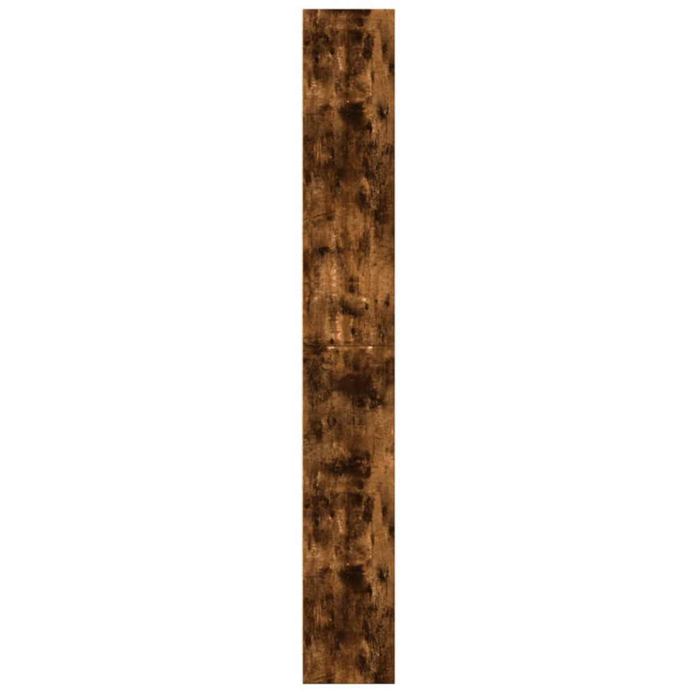 Produktbild för Bokhylla rökfärgad ek 60x24x176 cm konstruerat trä