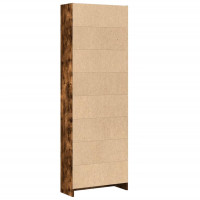 Produktbild för Bokhylla rökfärgad ek 60x24x176 cm konstruerat trä