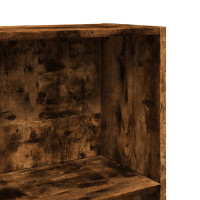 Produktbild för Bokhylla rökfärgad ek 60x24x176 cm konstruerat trä