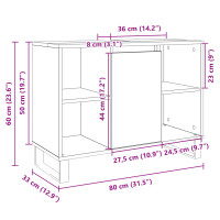 Produktbild för Badrumsskåp sonoma-ek 80x33x60 cm konstruerat trä