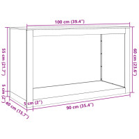 Produktbild för Vedställ 100x40x60 cm galvaniserat stål