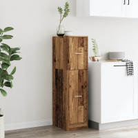 Produktbild för Apoteksskåp åldrat trä 30x41x118 cm konstruerat trä
