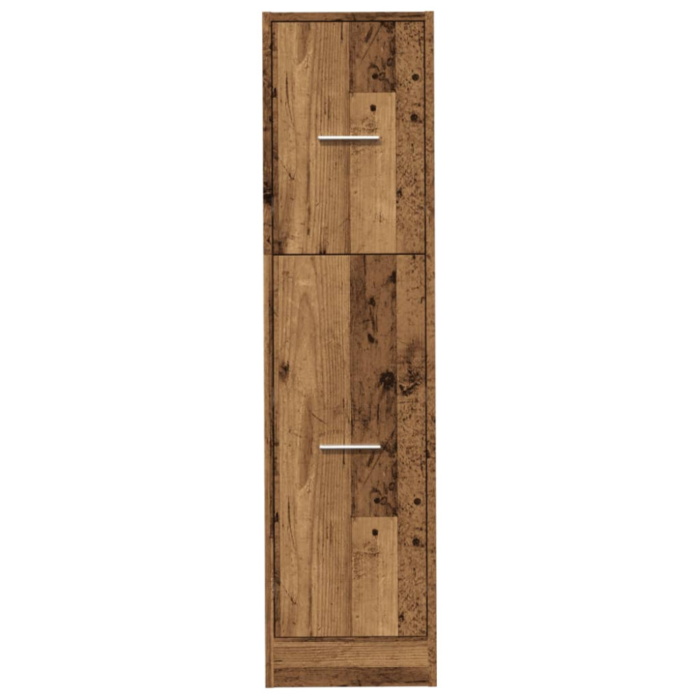 Produktbild för Apoteksskåp åldrat trä 30x41x118 cm konstruerat trä