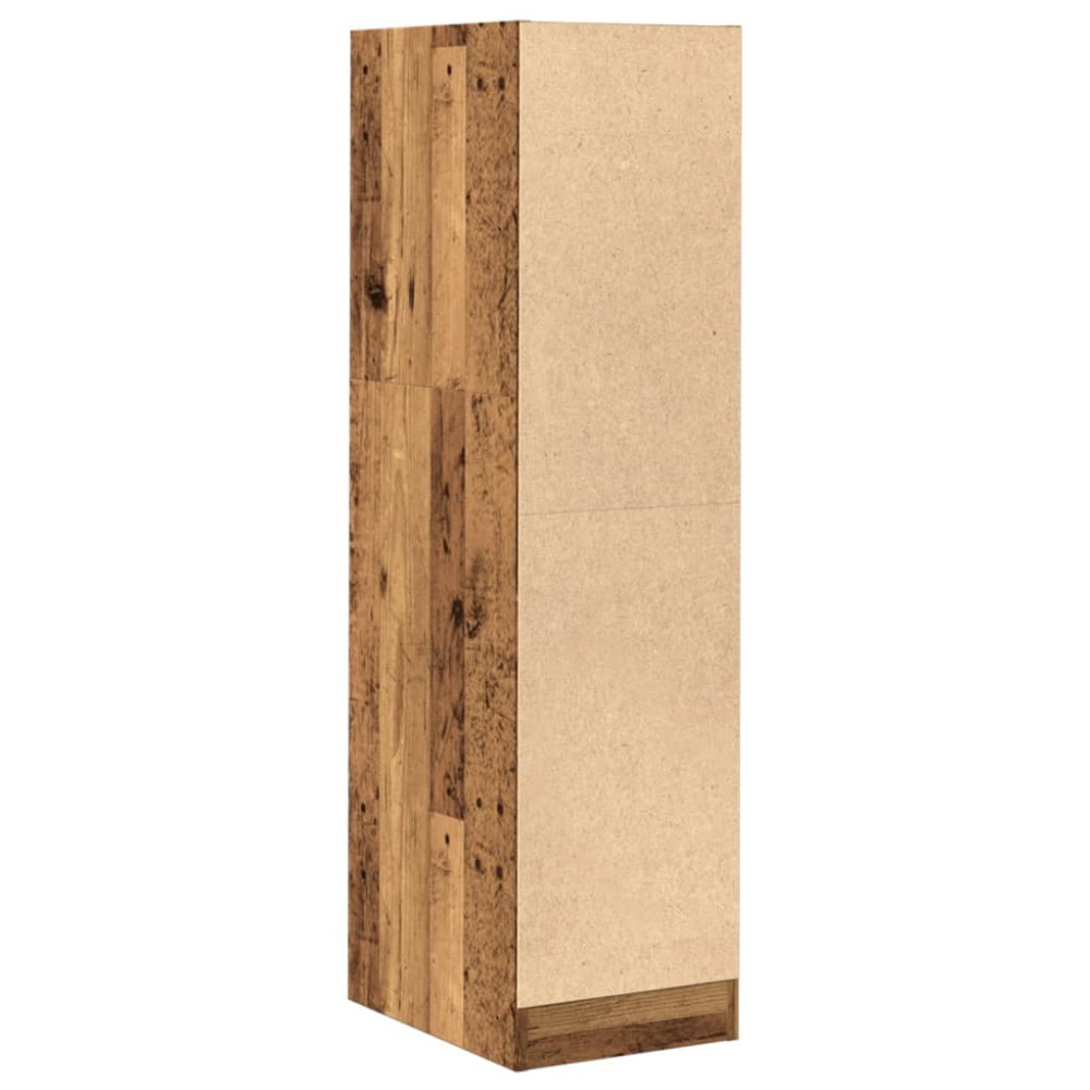 Produktbild för Apoteksskåp åldrat trä 30x41x118 cm konstruerat trä