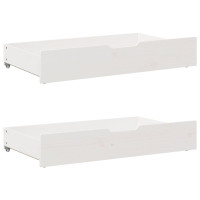Produktbild för Sängram utan madrass vit 120x200 cm massiv furu