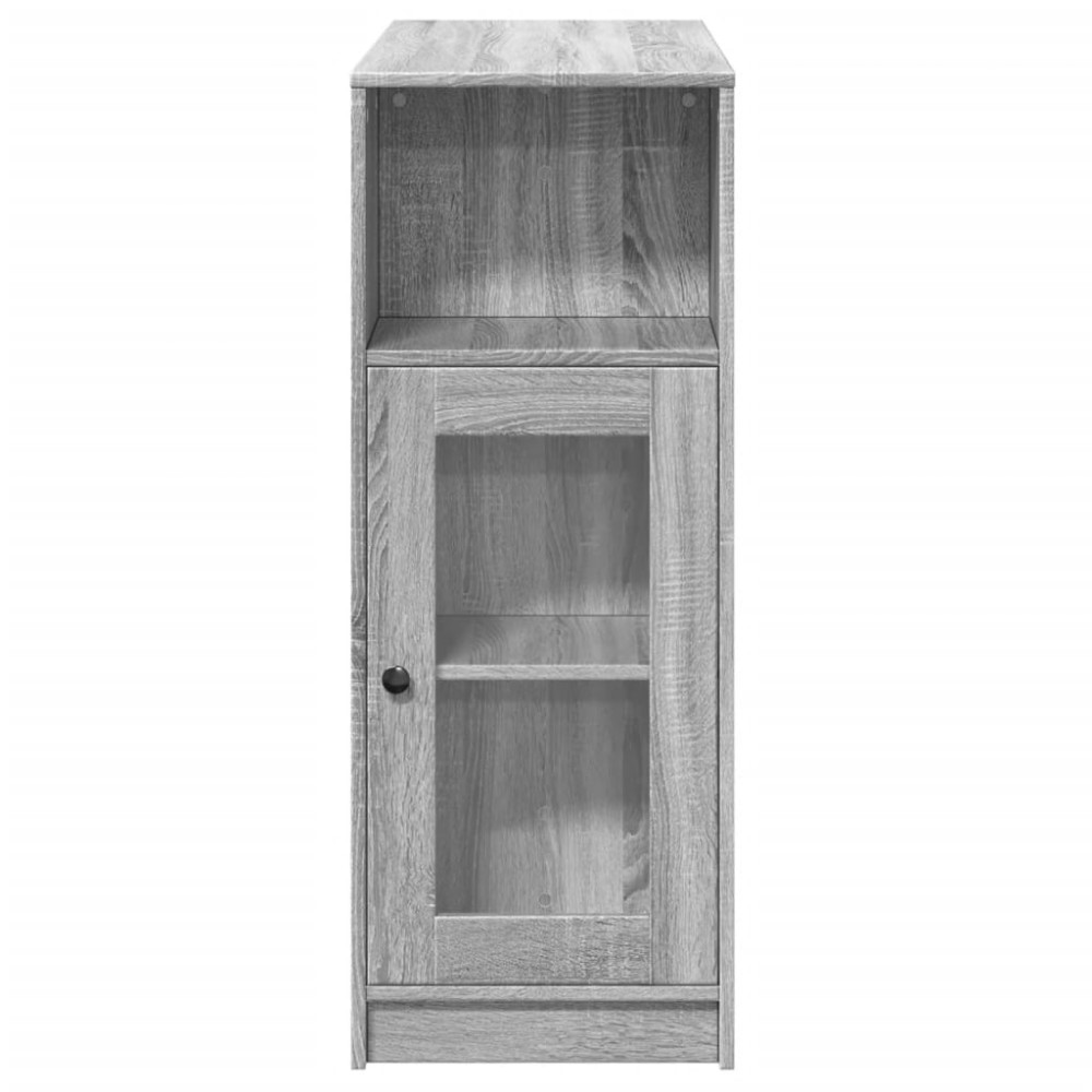 Produktbild för Barbord med ställ grå sonoma-ek 101x40x103,5 cm konstruerat trä