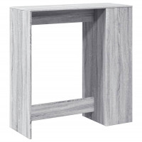 Produktbild för Barbord med ställ grå sonoma-ek 101x40x103,5 cm konstruerat trä
