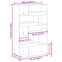 Produktbild för Bokhylla sonoma-ek 100x33x156,5 cm konstruerat trä