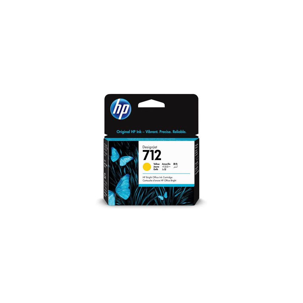Produktbild för Bläckpatron HP 3ED69A 712 gul