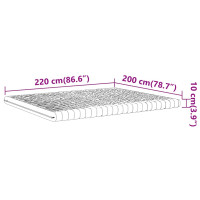 Produktbild för Skummadrass vit 200x220 cm 7-zoner hårdhet 20 ILD