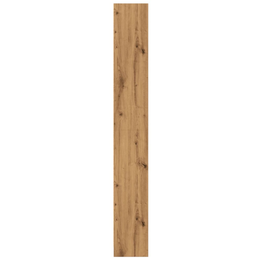 Produktbild för Bokhylla hantverksmässig ek 60x24x176 cm konstruerat trä