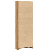 Produktbild för Bokhylla hantverksmässig ek 60x24x176 cm konstruerat trä