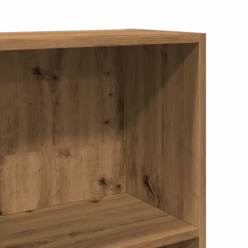 Produktbild för Bokhylla hantverksmässig ek 60x24x176 cm konstruerat trä