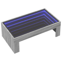 Produktbild för Soffbord med Infinity LEDs grå sonoma 90x50x30 cm