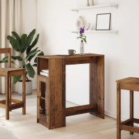 Produktbild för Barbord med ställ åldrat trä 101x40x103,5 cm konstruerat trä