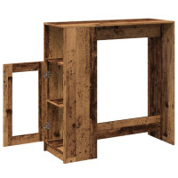Produktbild för Barbord med ställ åldrat trä 101x40x103,5 cm konstruerat trä