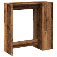 Produktbild för Barbord med ställ åldrat trä 101x40x103,5 cm konstruerat trä
