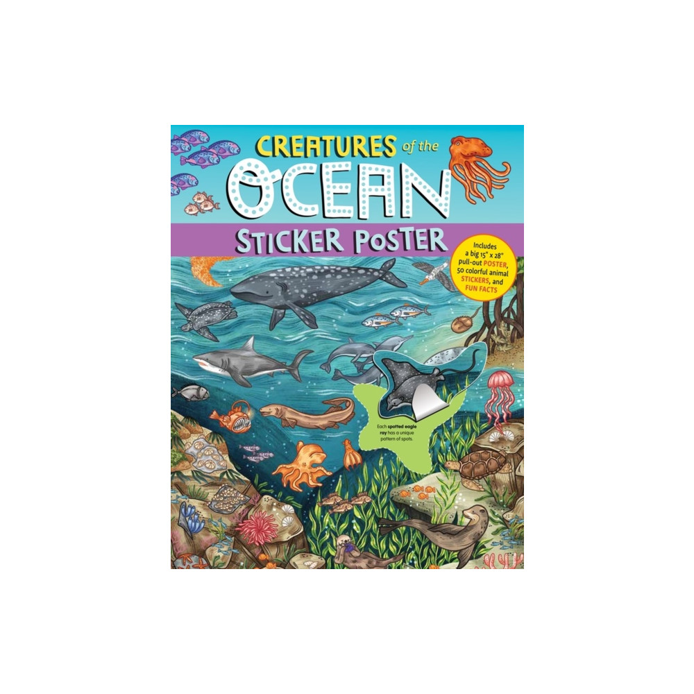 Produktbild för Creatures of the Ocean Sticker Poster (häftad, eng)
