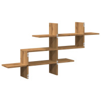 Produktbild för Vägghylla ek 124,5x18x60,5 cm konstruerat trä