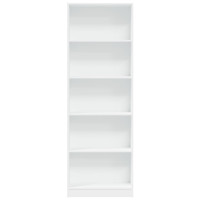 Produktbild för Bokhylla vit 60x24x176 cm konstruerat trä