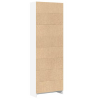 Produktbild för Bokhylla vit 60x24x176 cm konstruerat trä