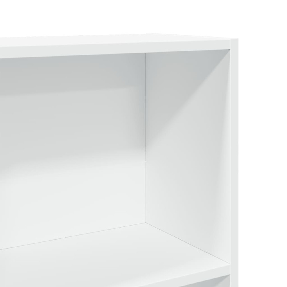 Produktbild för Bokhylla vit 60x24x176 cm konstruerat trä