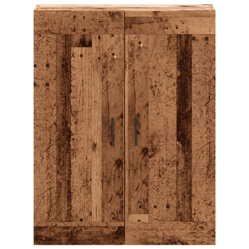 Produktbild för Väggskåp åldrat trä 69,5x34x90 cm konstruerat trä