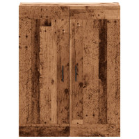 Produktbild för Väggskåp åldrat trä 69,5x34x90 cm konstruerat trä