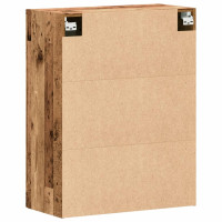 Produktbild för Väggskåp åldrat trä 69,5x34x90 cm konstruerat trä