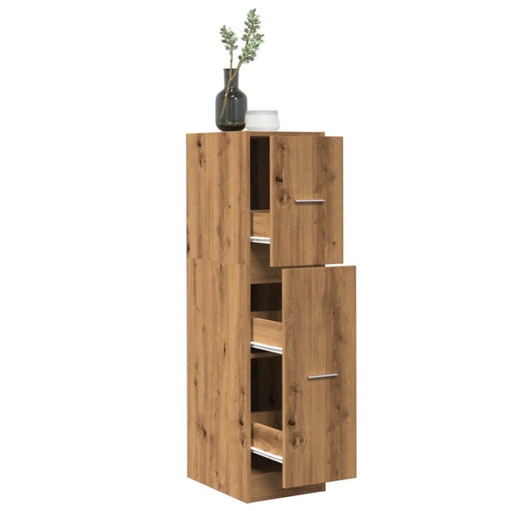 Produktbild för Apoteksskåp ek 30x41x118 cm konstruerat trä